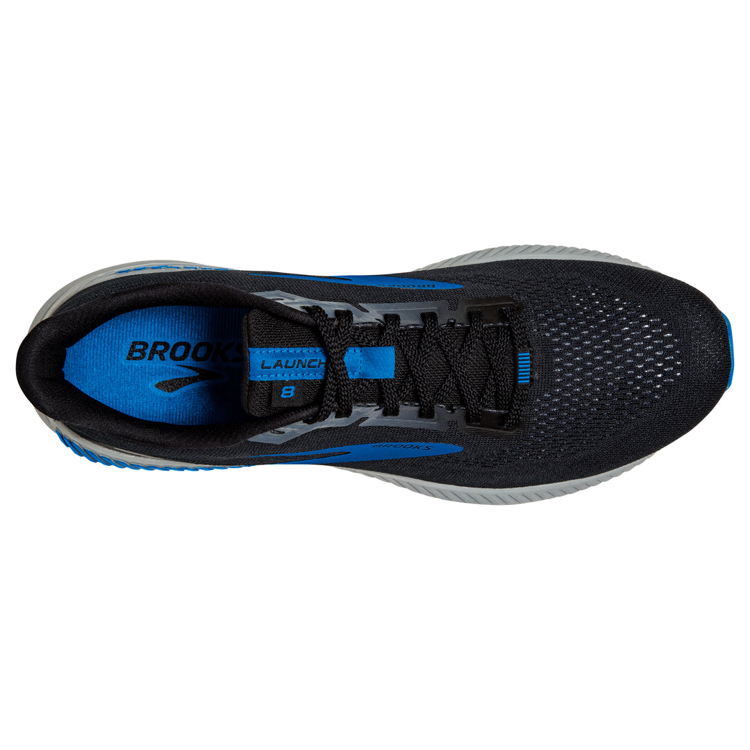 Men's Brooks Launch GTS 8 Color: Black/Grey/Blue 