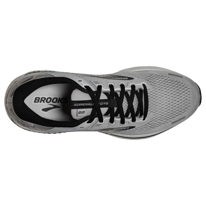 Men's Brooks Adrenaline GTS 22 Color: Alloy/Grey/ Black (EXTRA WIDE WIDTH)