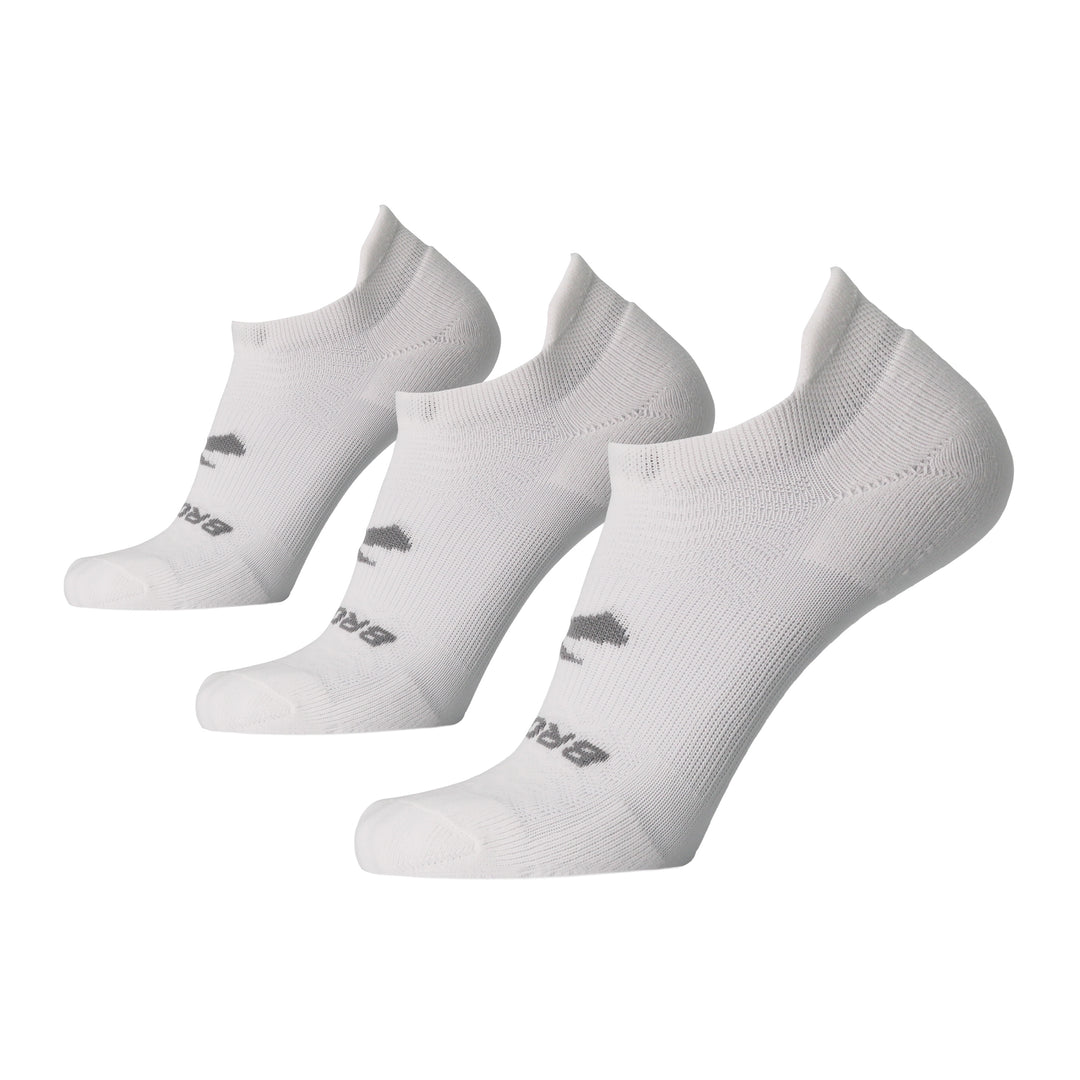 Brooks Run-In No Show 3-Pack Color: White 