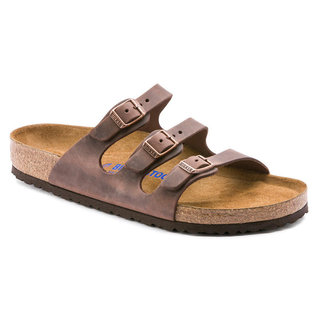 Women's Birkenstock Florida Soft Footbed Oiled Leather Color: Habana