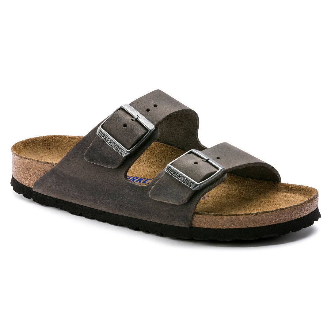 Birkenstock Arizona Soft Footbed Oiled Leather Color: Iron