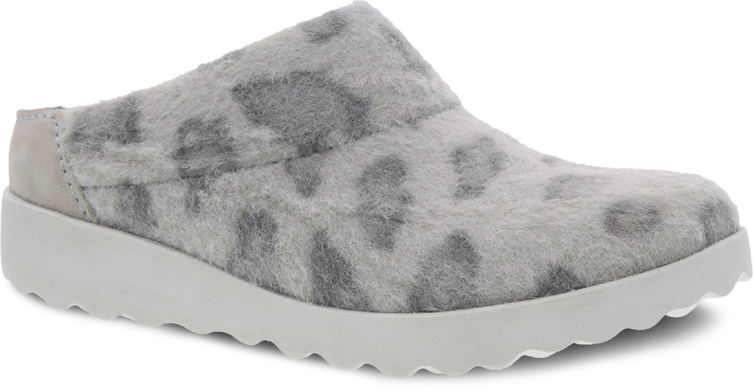 Women's Dansko Lucie Color: Grey Leopard Wool 