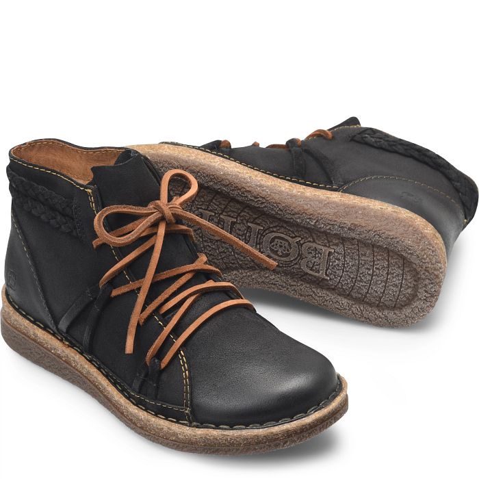 Women's Born Temple II Color: Black Distressed