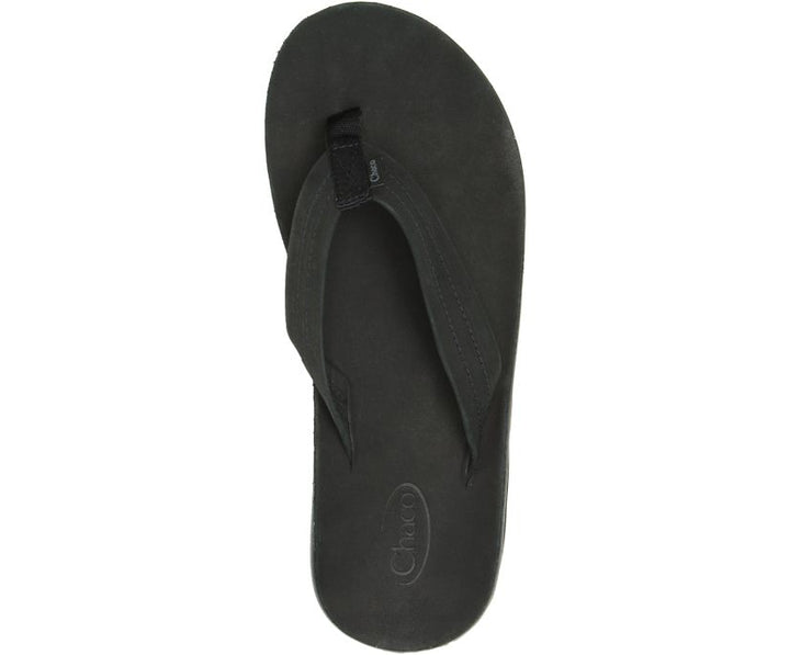 Men's Chaco Classic Leather Flip Color: Black