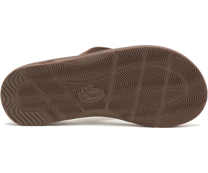 Men's Chaco Classic Leather Flip Color: Dark Brown