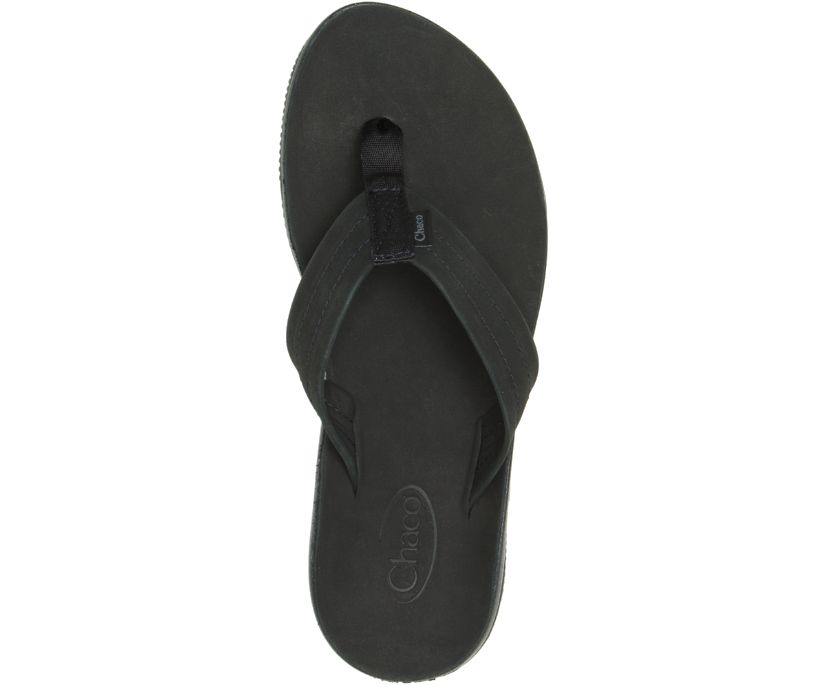Women's Chaco Classic Leather Flip Color: Black
