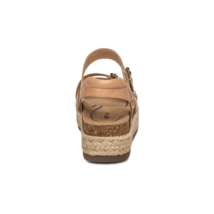 Women's Aetrex Paula Platform Sandal Color: Camel