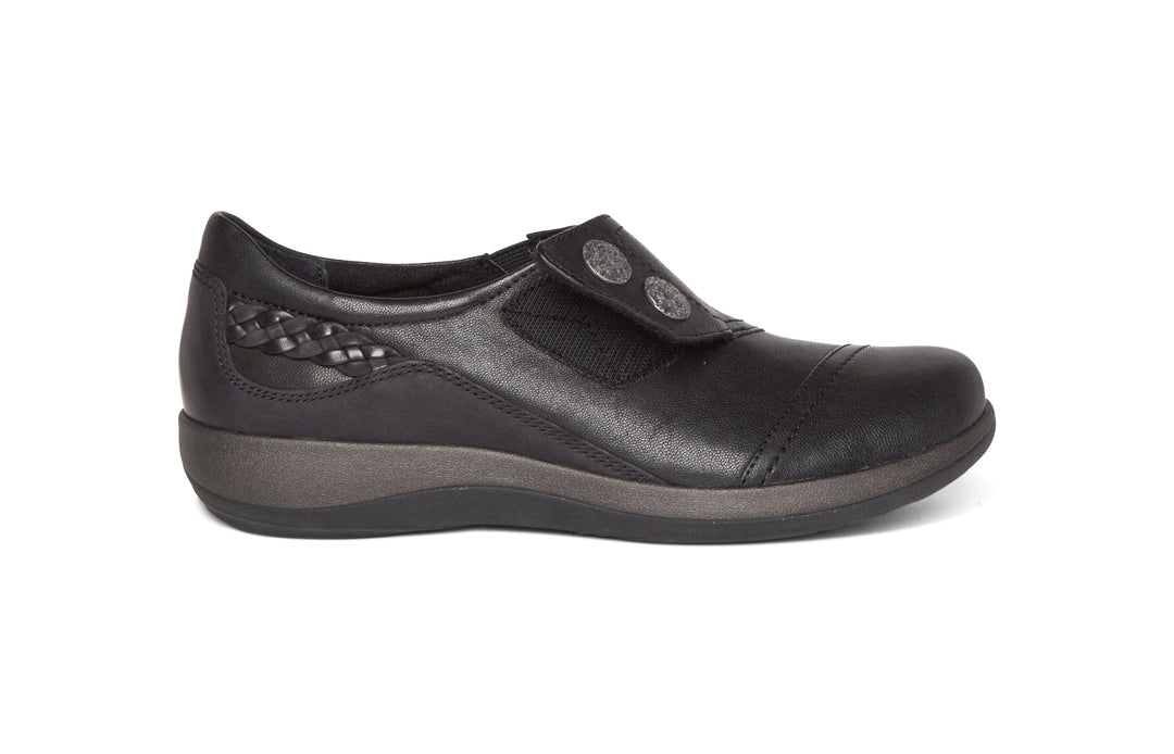 Women's Aetrex Karina Monk Strap Color: Black