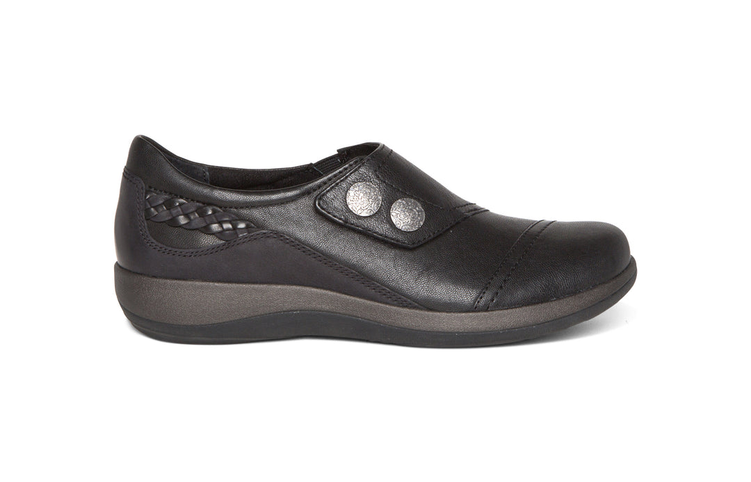 Women's Aetrex Karina Monk Strap Color: Black