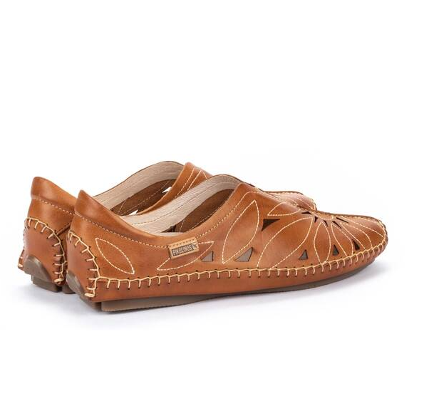 Women's Pikolinos Jerez Leather Moccasin Color: Brandy