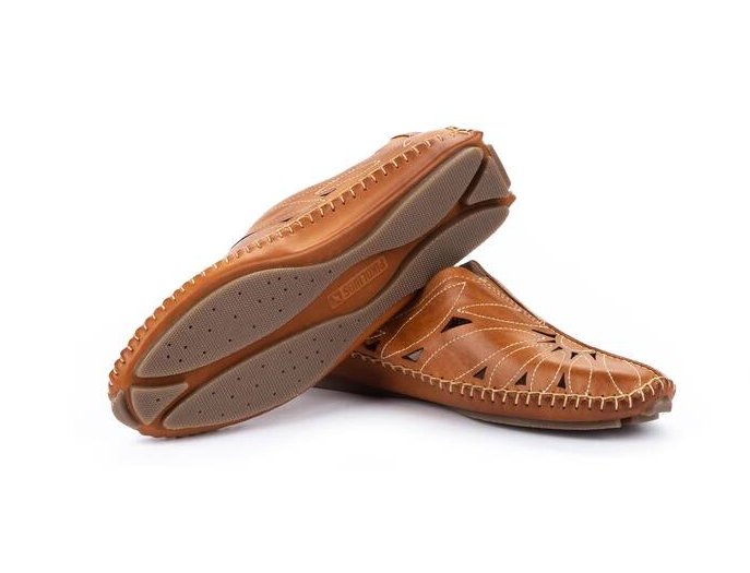 Women's Pikolinos Jerez Leather Moccasin Color: Brandy