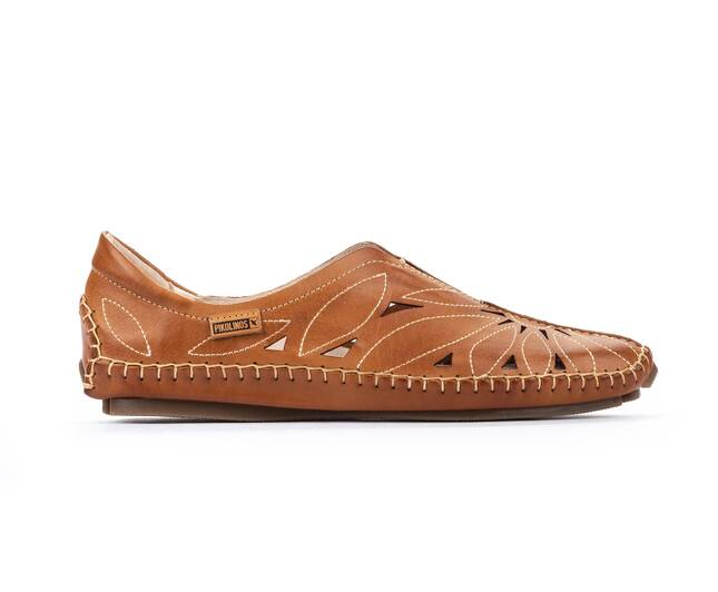 Women's Pikolinos Jerez Leather Moccasin Color: Brandy