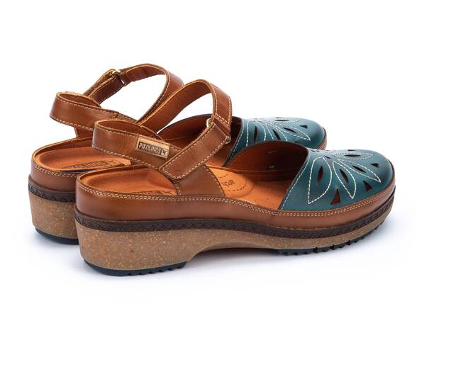 Women's Pikolinos Granada Sandal with Hook and loop strap Color: River