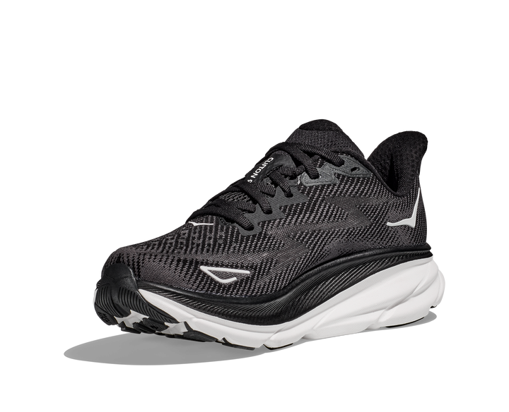 Men's Hoka One One Clifton 9 Color: Black/ White