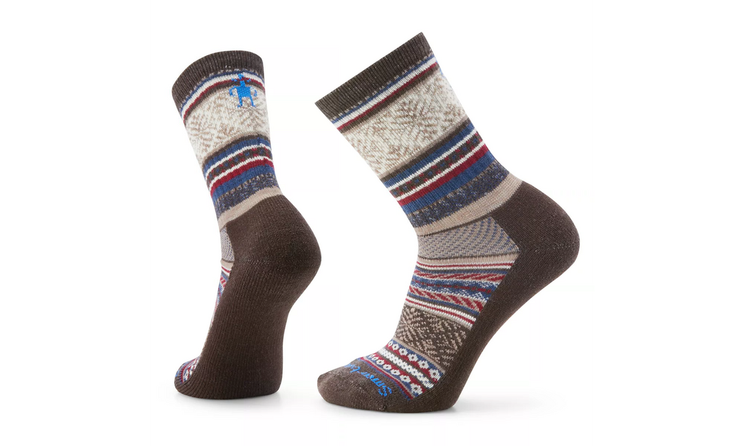 Smartwool Everyday Fair Isle Sweater Light Cushion Crew Socks Color: Chestnut