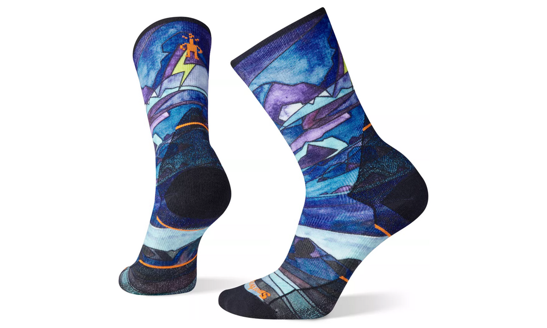 Women's Smartwool Athlete Edition Run Print Crew Socks Color: Multi Color