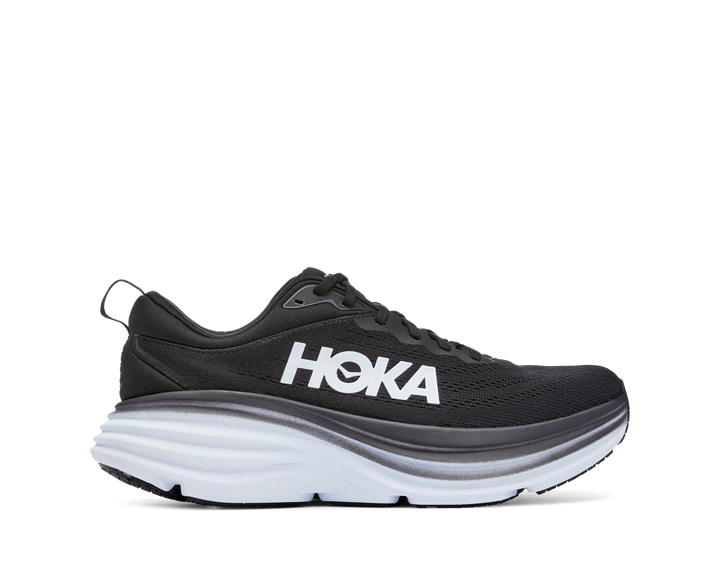 Men's Hoka One One Bondi 8 Color: Black / White 