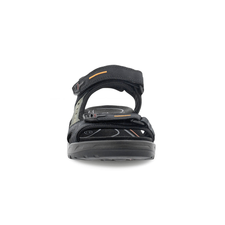 Men's Ecco Yucatan Sandal Color: Black/Mole/Black