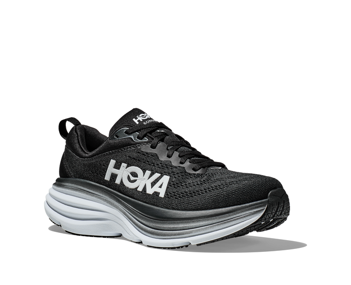 Men's Hoka One One Bondi 8 Color: Black / White 