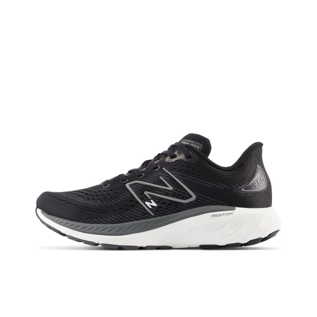 Big Kid's New Balance Fresh Foam X 860v13 Color: Black with White and Magnet 