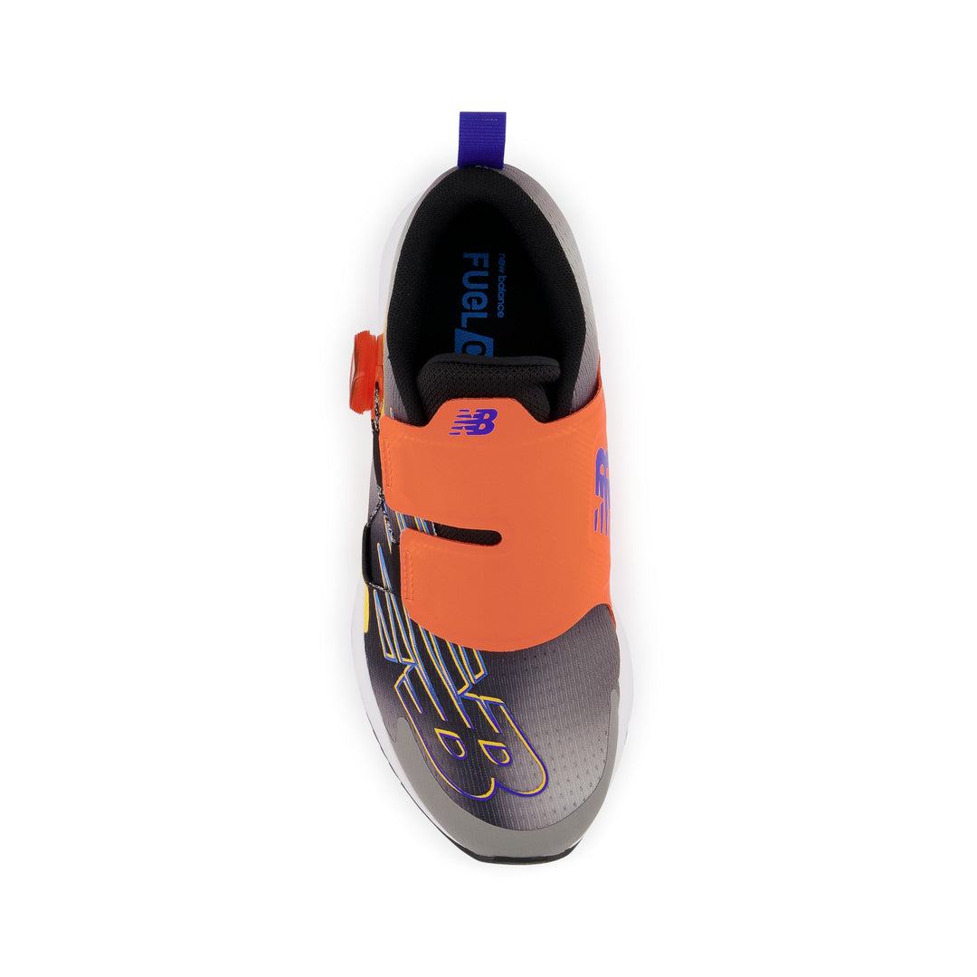 Big Kid's New Balance FuelCore Reveal v3 BOA Color: Black with Infinity Blue & Vibrant Orange