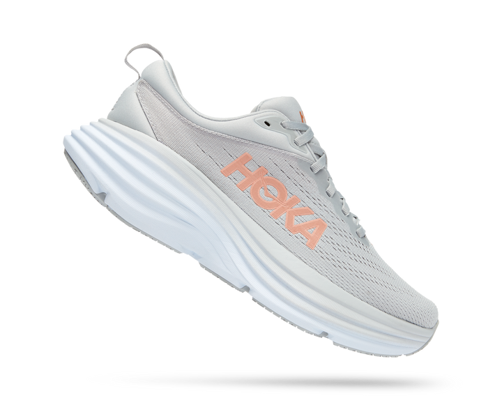 Women's Hoka Bondi 8 Color:  Harbor Mist / Lunar Rock (WIDE WIDTH)