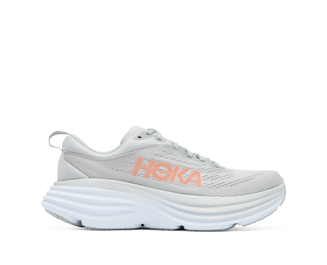 Women's Hoka Bondi 8 Color:  Harbor Mist / Lunar Rock (WIDE WIDTH)