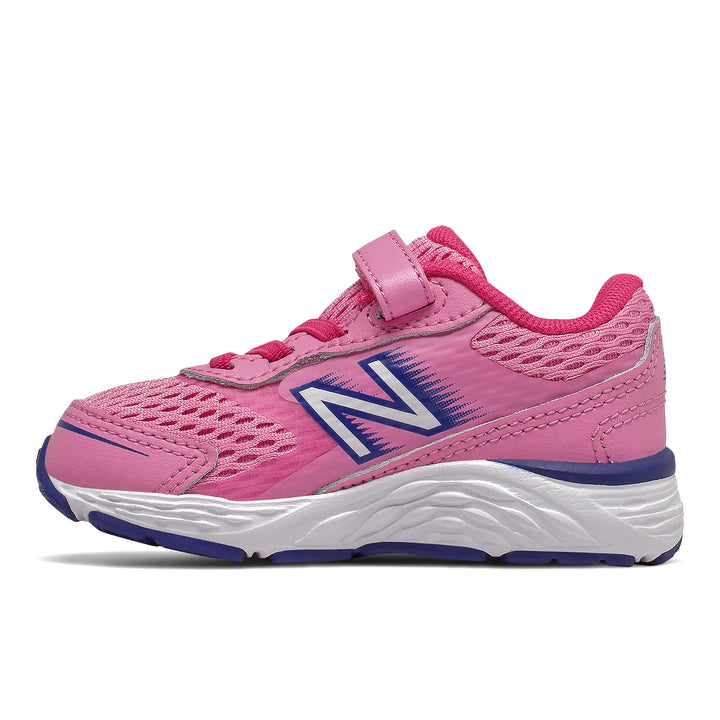 Toddler's New Balance 680v6 Bungee Color: Sporty Pink with Astral Glow
