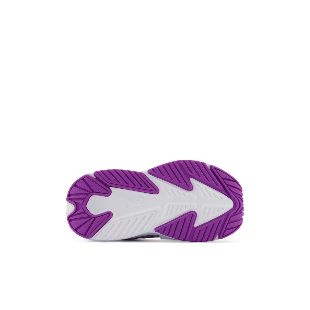 Toddler's New Balance Rave Run v2 Bungee Lace with Top Strap Color: Summer Fog with Purple & Hi-pink
