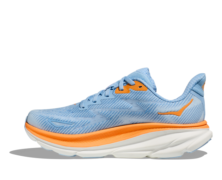 Women's Hoka One One Clifton 9 Color: Airy Blue / Ice Water