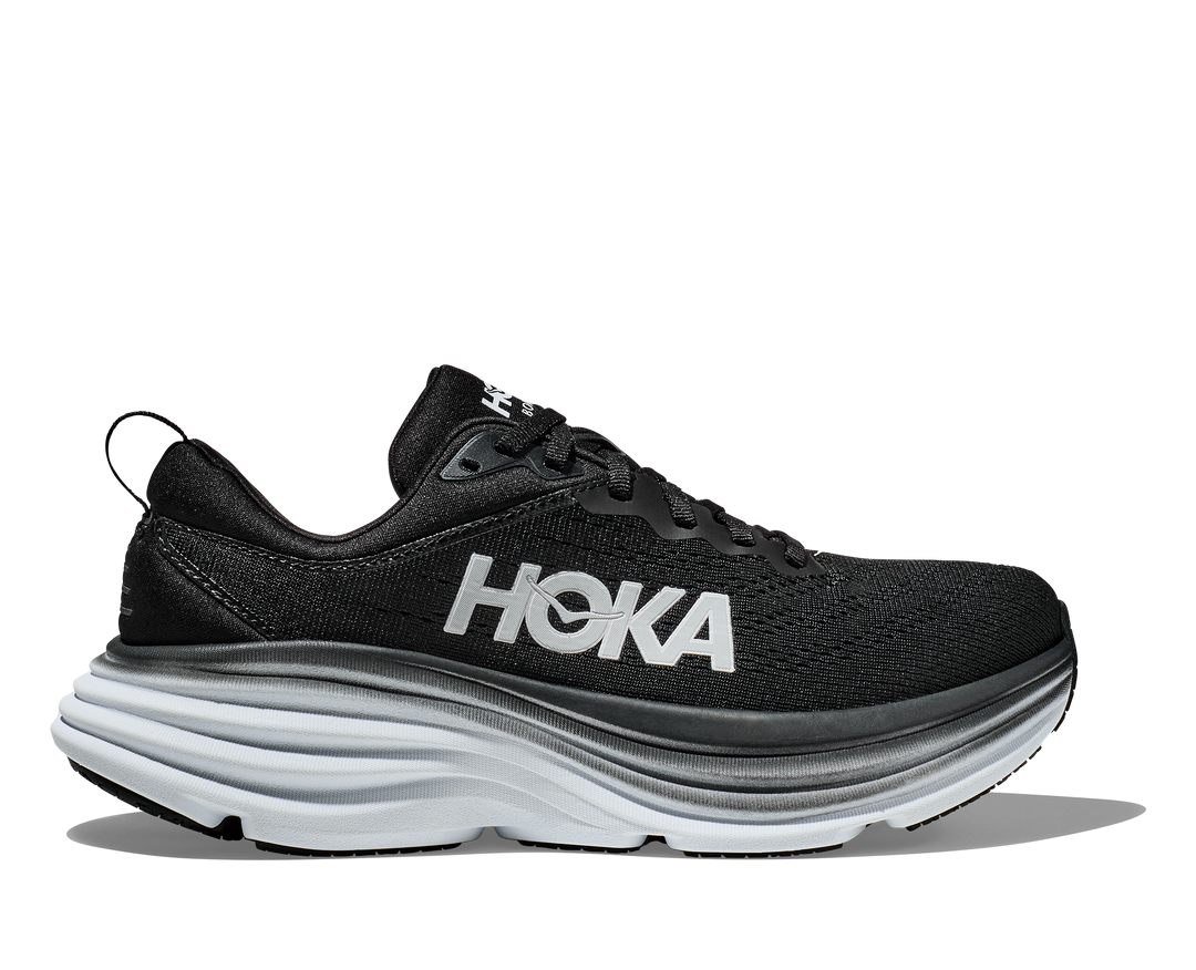 Men's Hoka One One Bondi 8 Color: Black / White 