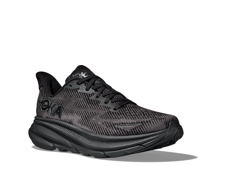 Men's Hoka One One Clifton 9 Color: Black / Black