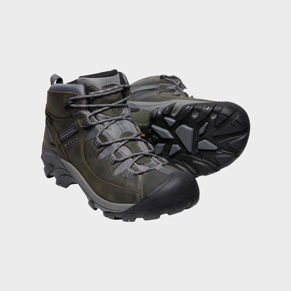 Men's Keen Targhee II Mid Waterproof Hiking Boots Color: Steel Grey/ Magnet