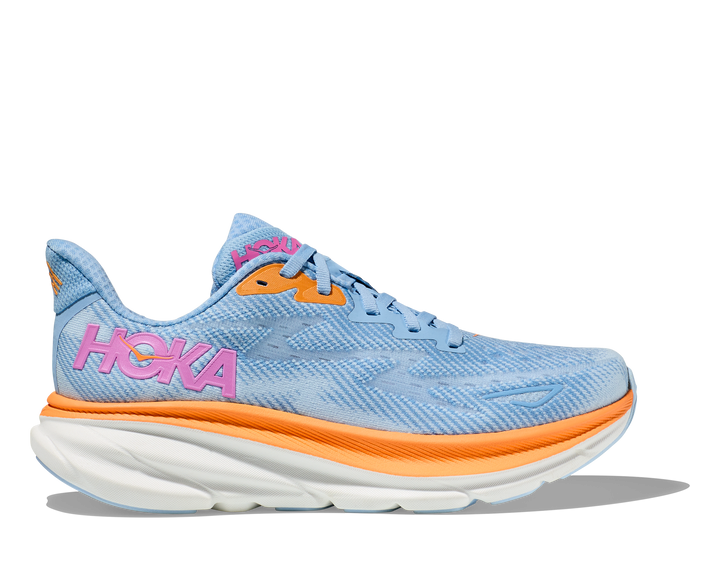 Women's Hoka One One Clifton 9 Color: Airy Blue / Ice Water (WIDE WIDTH)