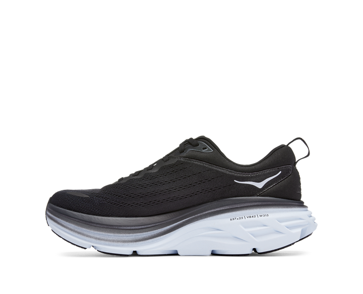 Men's Hoka One One Bondi 8 Color: Black / White 