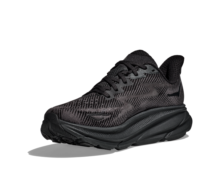 Men's Hoka One One Clifton 9 Color: Black / Black