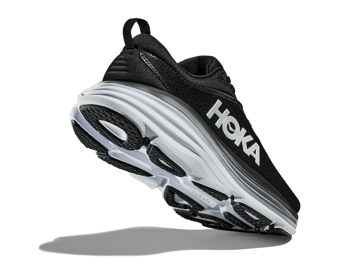 Men's Hoka One One Bondi 8 Color: Black / White 