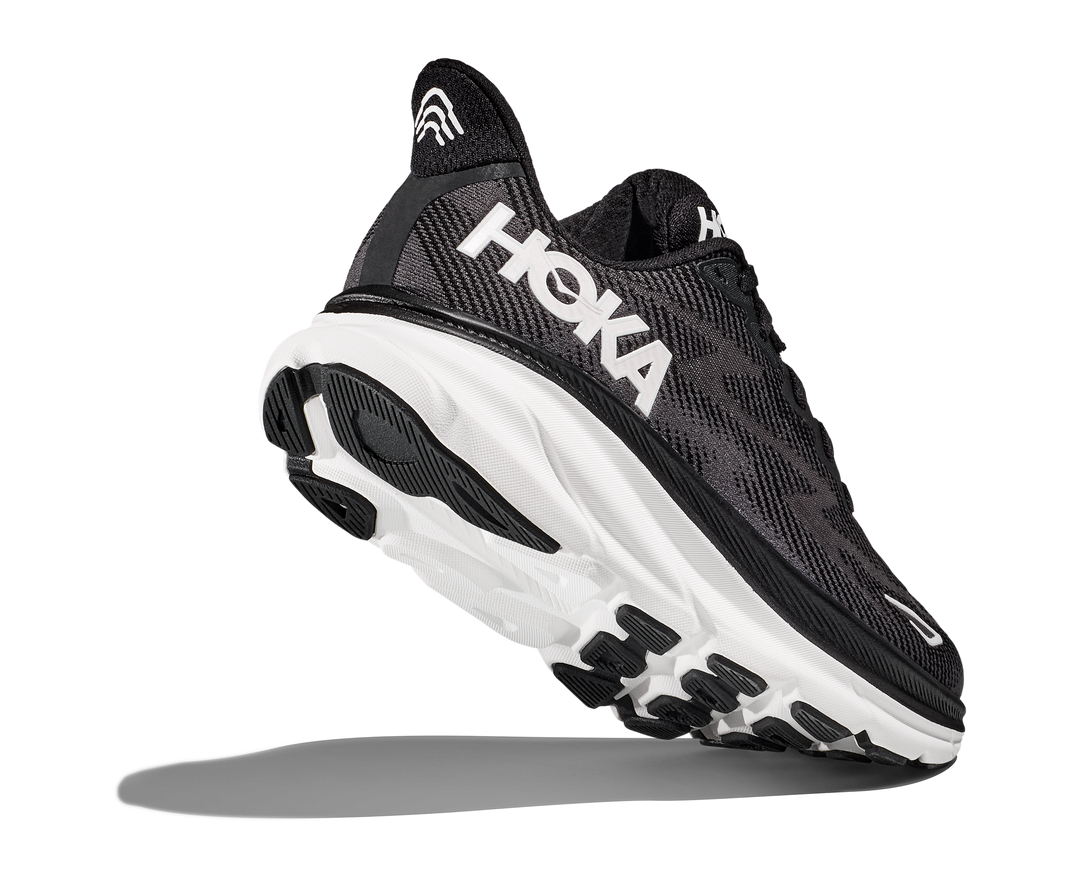 Men's Hoka One One Clifton 9 Color: Black/ White