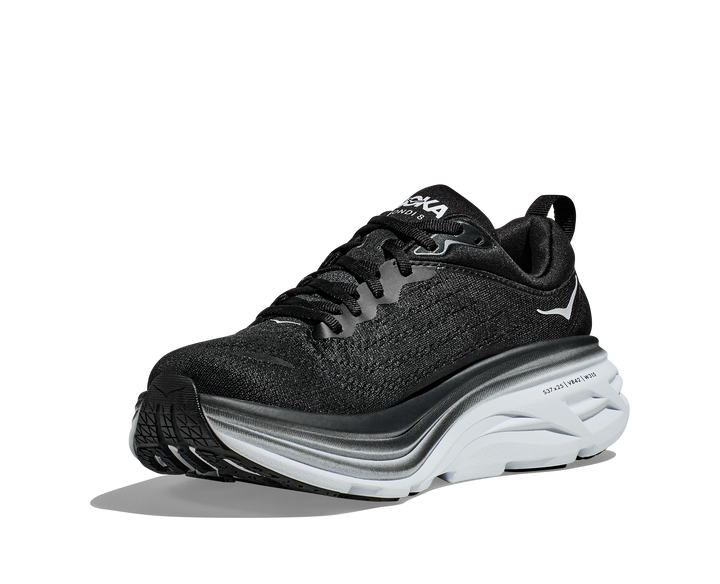 Men's Hoka One One Bondi 8 Color: Black / White 