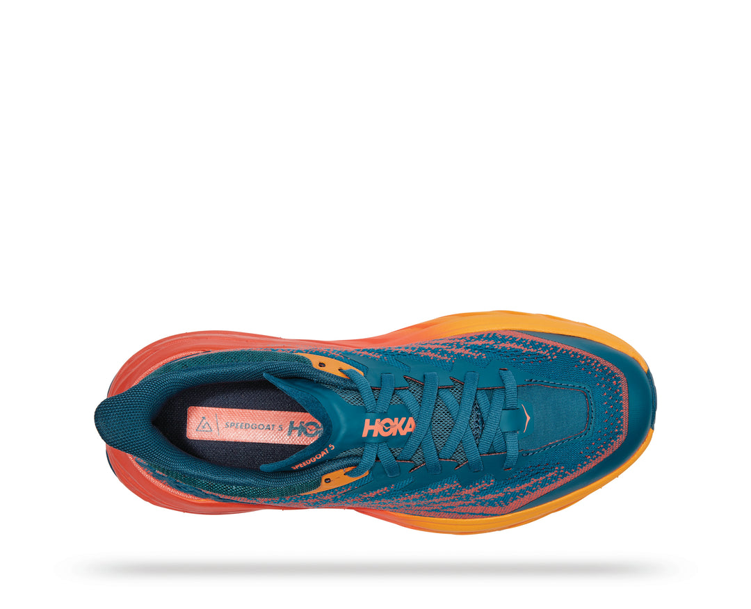 Women's Hoka One One Speedgoat 5 Color: Blue Coral / Camellia