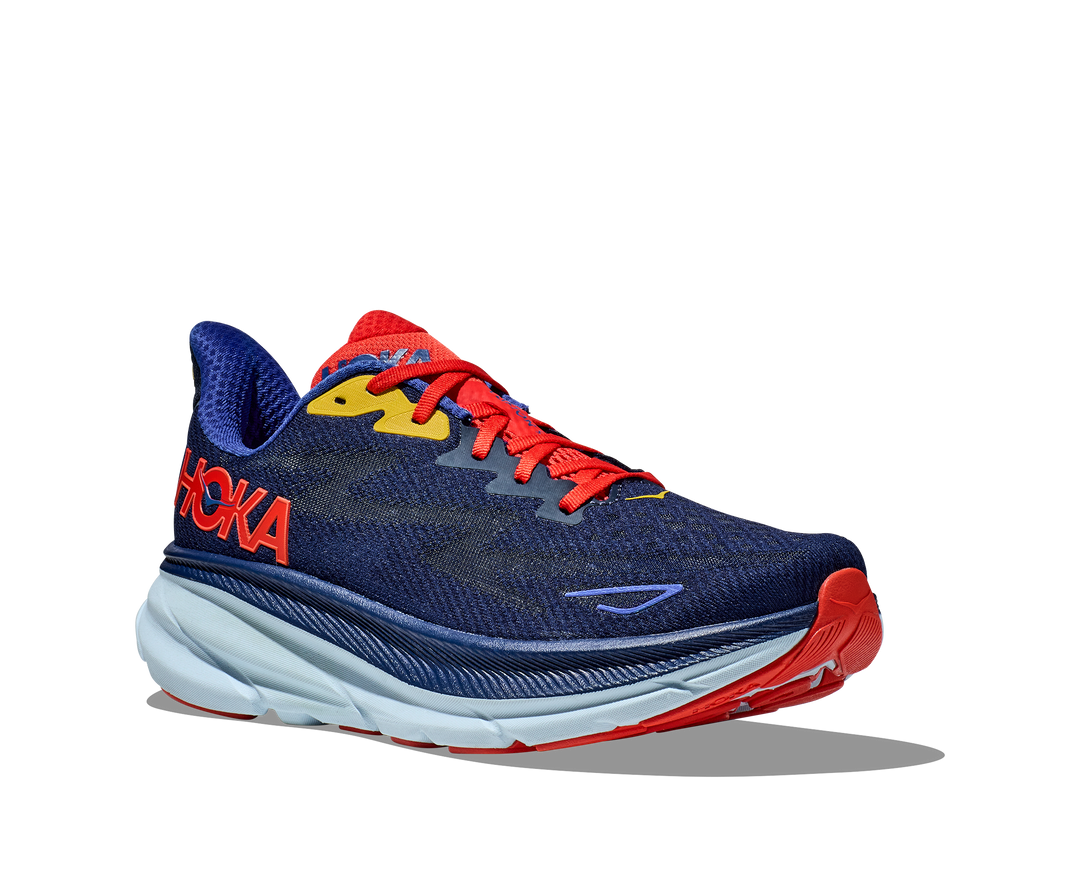 Men's Hoka One One Clifton 9 Color: Bellwether Blue / Dazzling Blue (WIDE WIDTH)